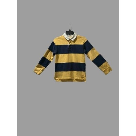 Urban Pipeline Other - Urban Pipeline Boys Long Sleeve Rugby Shirt Large 14/16 Yellow with Blue Stripe.